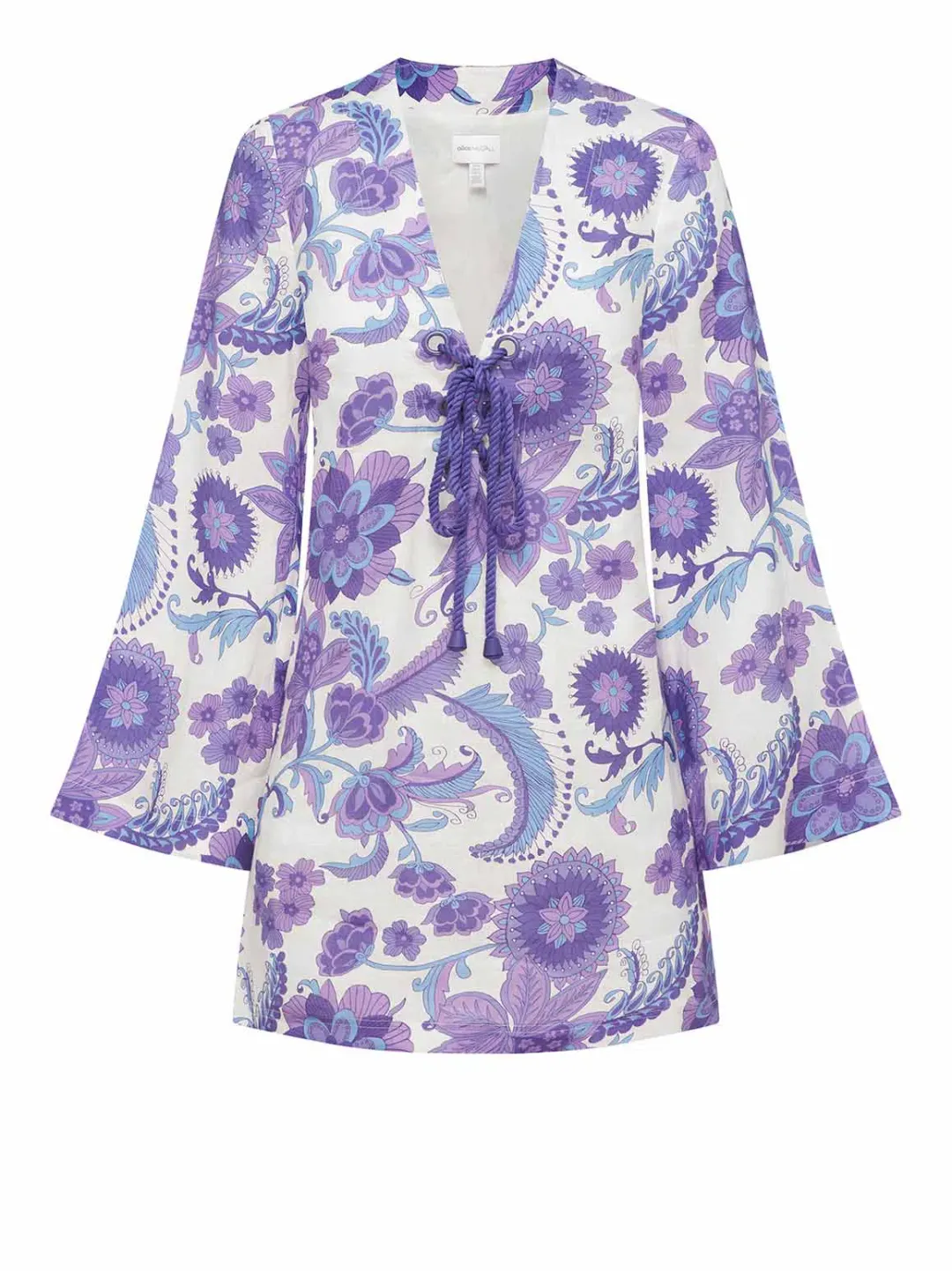 Alice McCall Blueberry Nights Dress Jacaranda Print Size 6 for rent on The Volte - main image