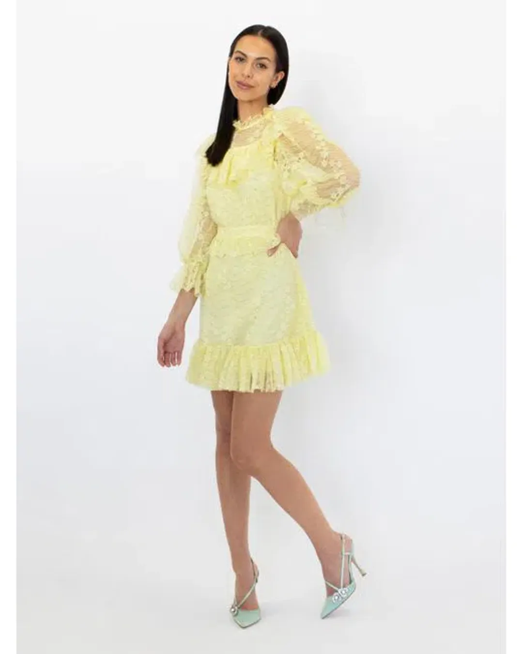 Alice McCall Love My Way Mini Dress Lemon Yellow Size 6 for rent on The Volte - main image
