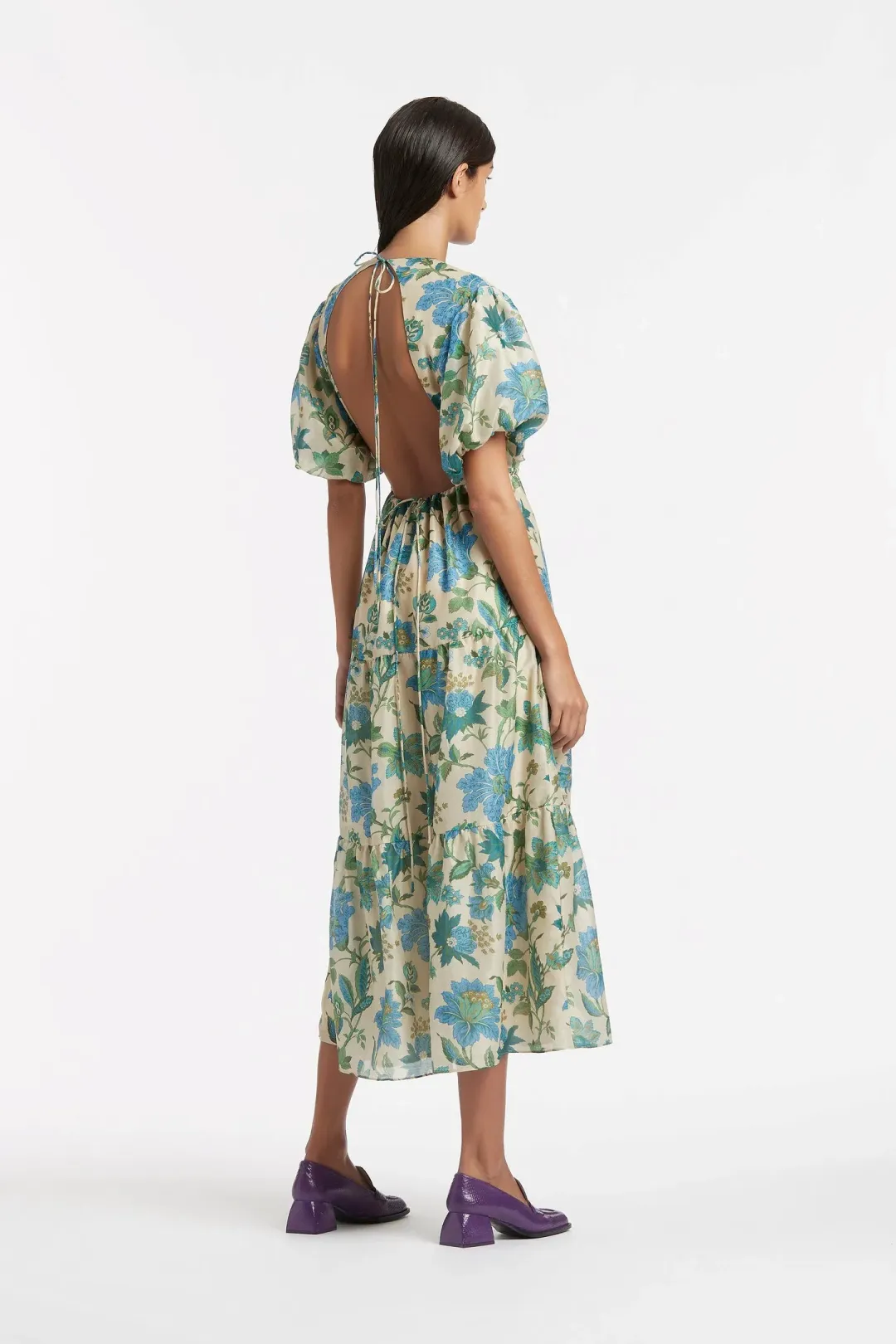 Sir The Label Celia Open Back Dress Marguerite Print Size 3 / AU 12 for rent on The Volte - main image