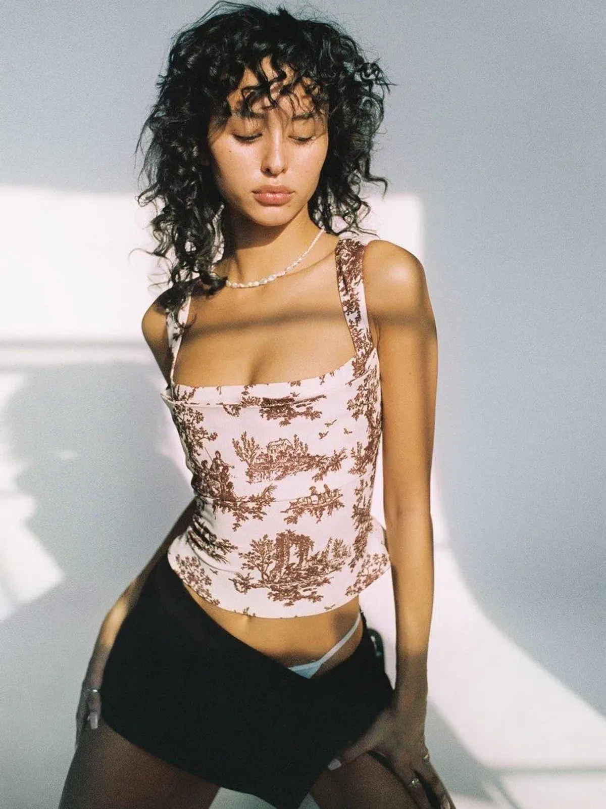 Miaou Imogene Corset Top Print Size S for rent on The Volte - main image