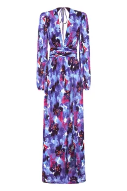 Rebecca Vallance Purple Rain Gown Print Size 10 for rent on The Volte - image 5