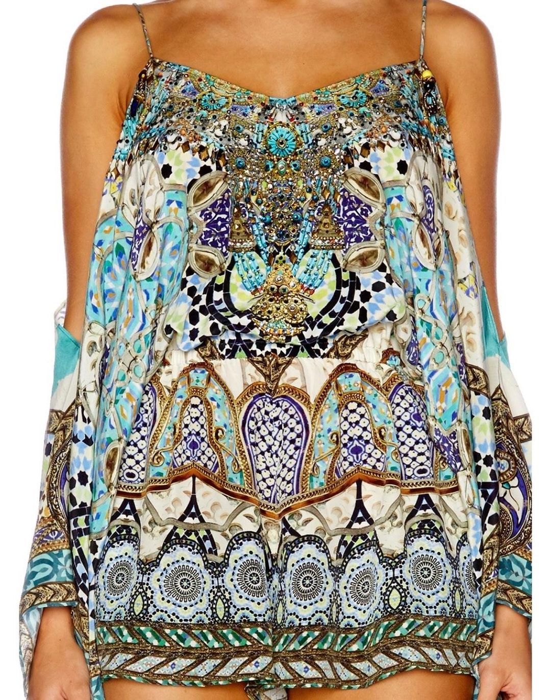 Camilla Meet Me in Casablanca Off-Shoulder playsuit  for rent on The Volte - main image