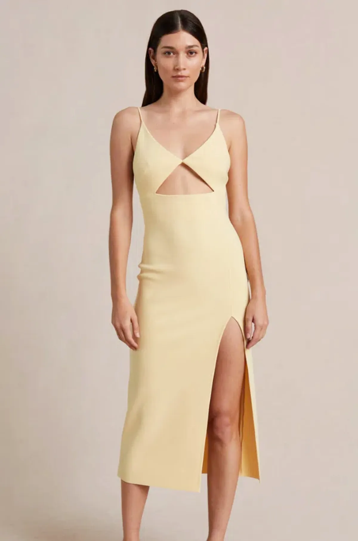 Bec & Bridge Josette Midi Dress Yellow Size 8 for rent on The Volte - main image