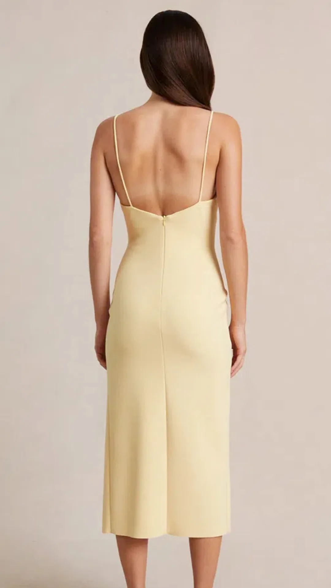 Bec & Bridge Josette Midi Dress Yellow Size 8 for rent on The Volte - main image