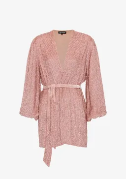 Retrofete Gabrielle Robe Mini Dress Pink Size 14  for rent on The Volte - image 4