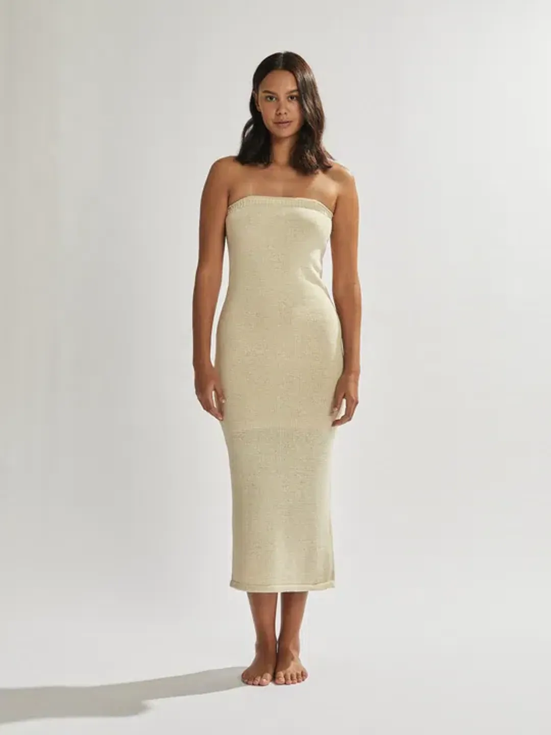 One Mile the Label Cora Maxi Dress Custard Size 6  for rent on The Volte - main image