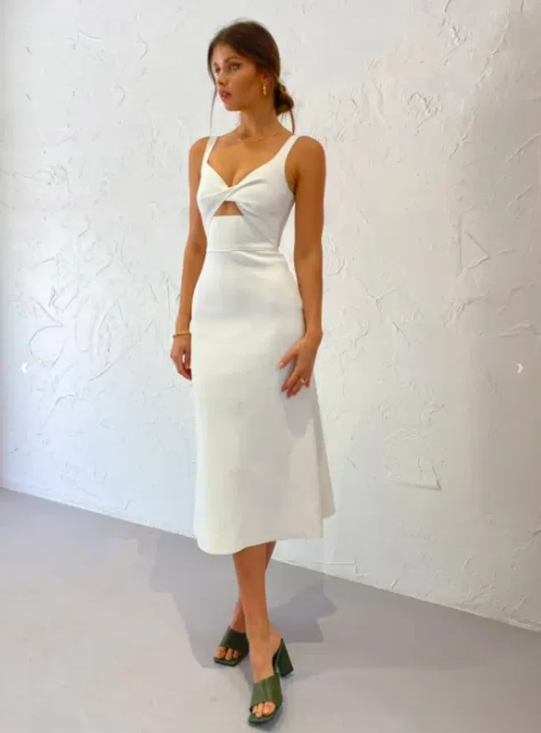 Bec & Bridge Pearl Midi Dress Ivory Size 10 for rent on The Volte - main image