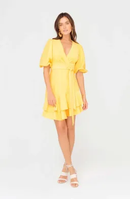 Sheike Bravado Mini Dress Yellow Size 10  for rent on The Volte - image 1