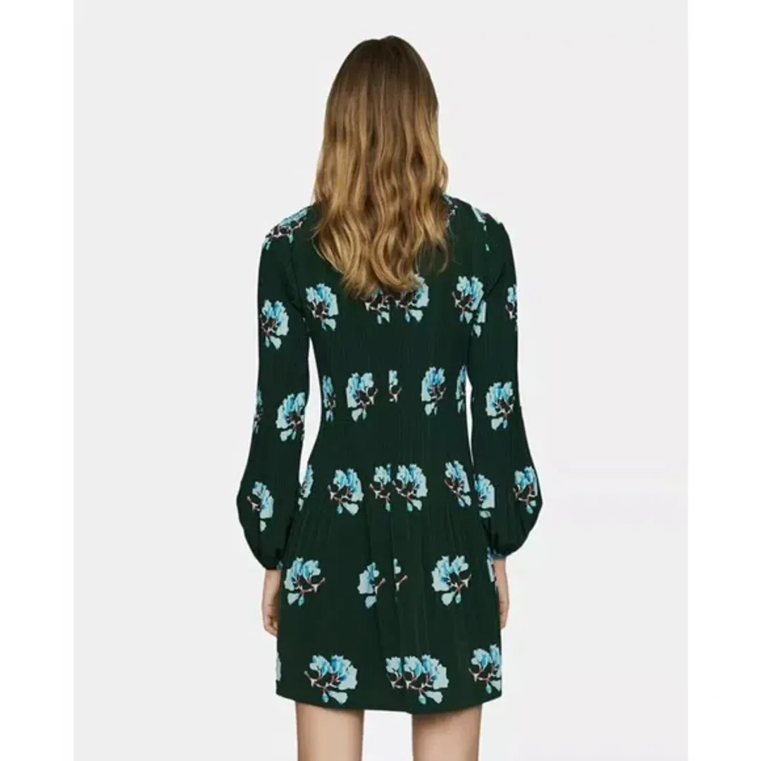 Maje Green Floral Dress Print Size 10  for rent on The Volte - main image