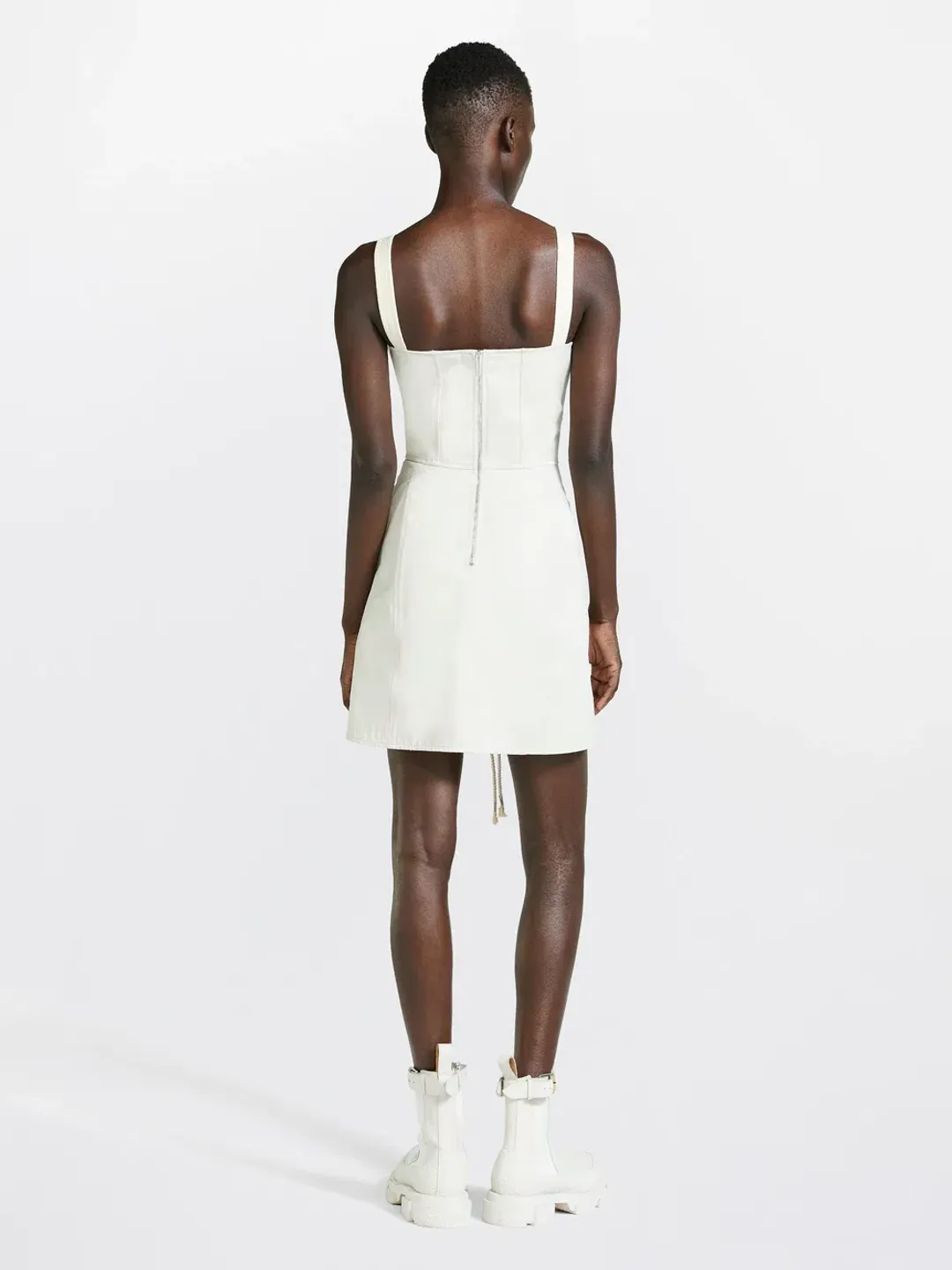 Dion Lee Laced Utility Corset Dress in Unbleached Size 6  for rent on The Volte - main image
