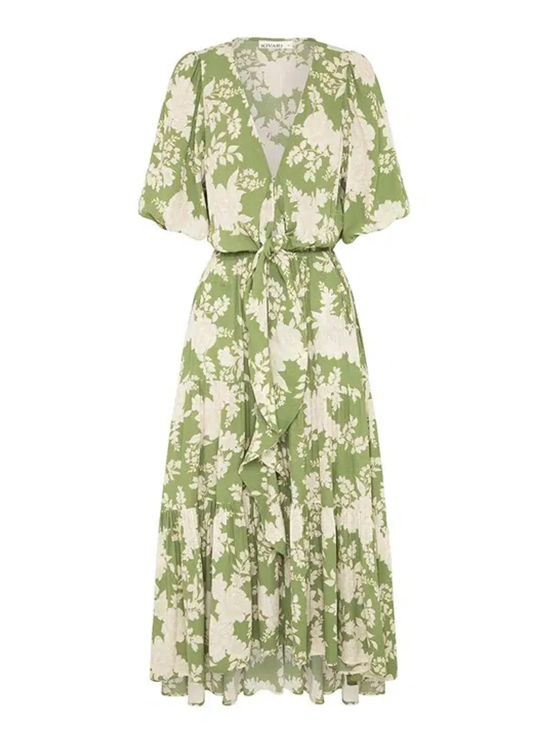 Kivari Yara Floral Maxi Dress Apple Size S for rent on The Volte - main image