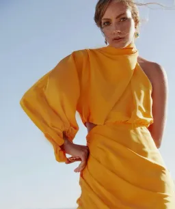 Sheike Juliet Dress Striking Orange Size 8  for rent on The Volte - image 4