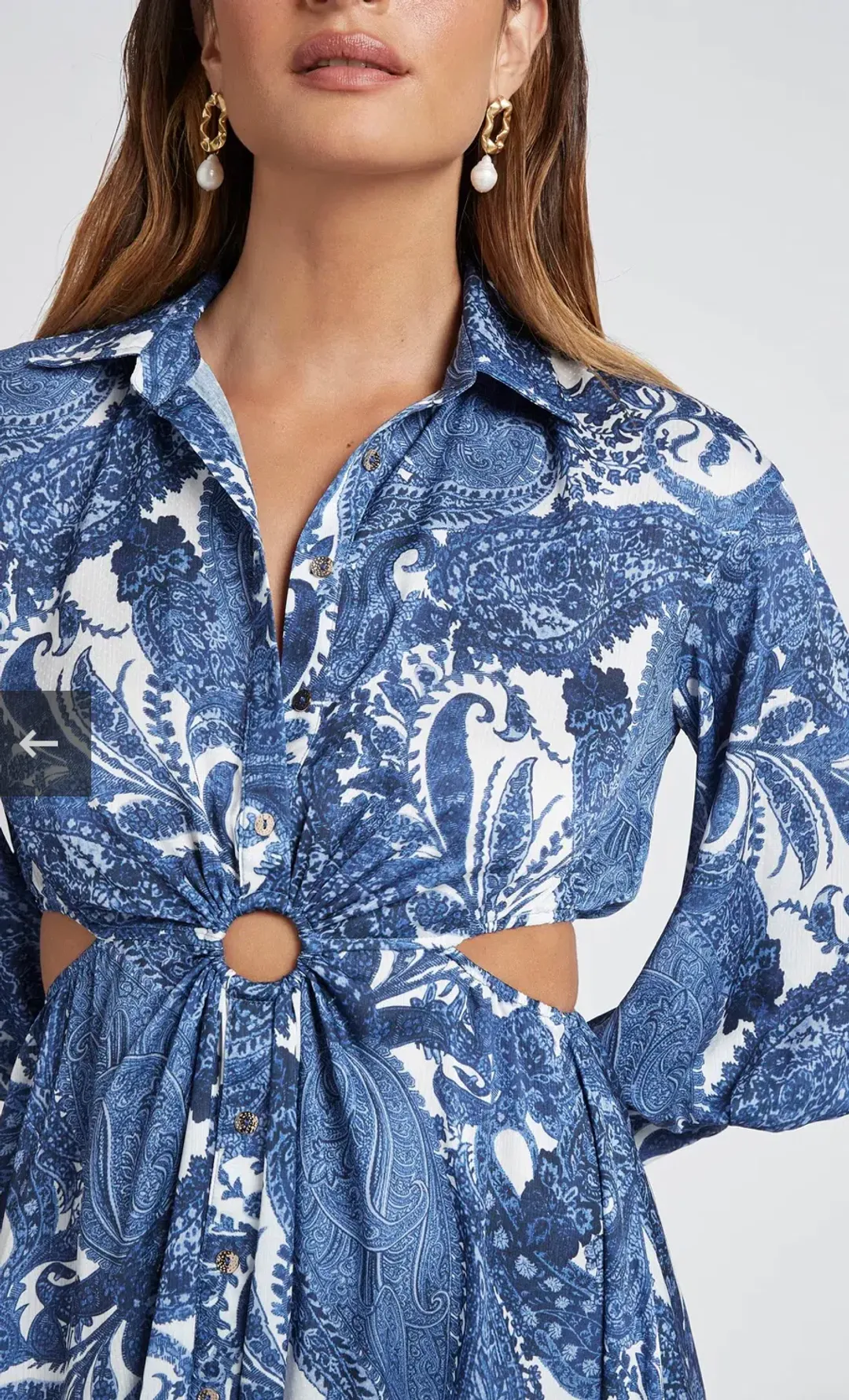 Sheike Casablanca Dress Icy Paisley Print Size 8 for rent on The Volte - main image