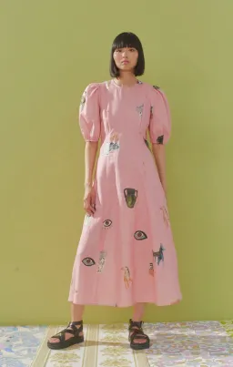 Alemais Cleo Midi Dress Pink Size 10 for rent on The Volte - image 6