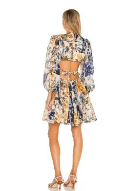 Zimmermann Aliane Cut Out Short Dress in Patchwork Floral Print Size 12 for rent on The Volte - image 5