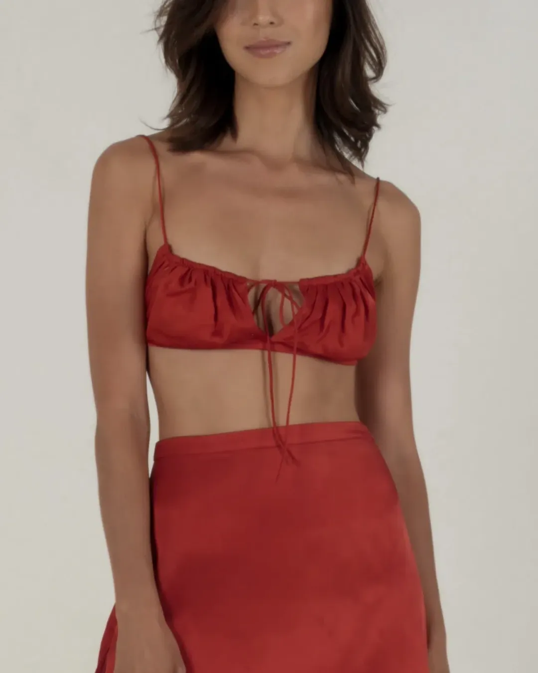 Generation of Saints Cindy Top and Anais Skirt Set Red Size 8 for rent on The Volte - main image