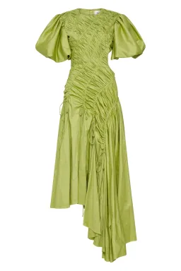 Aje Siren Drawstring Midi Dress Green Size 8 for rent on The Volte - image 5
