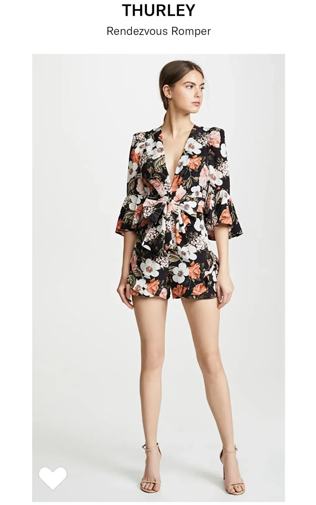 Thurley Rendezvous Playsuit Floral Print Size 10 for rent on The Volte - main image