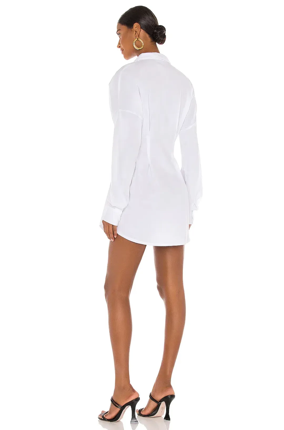 OW Collection White Ella Shirt Dress White Size M/AU 10 for rent on The Volte - main image