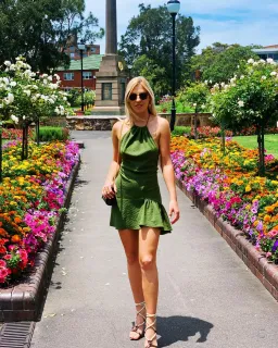 One Fell Swoop La Californie Mini Dress Green Size 8 for rent on The Volte - image 2