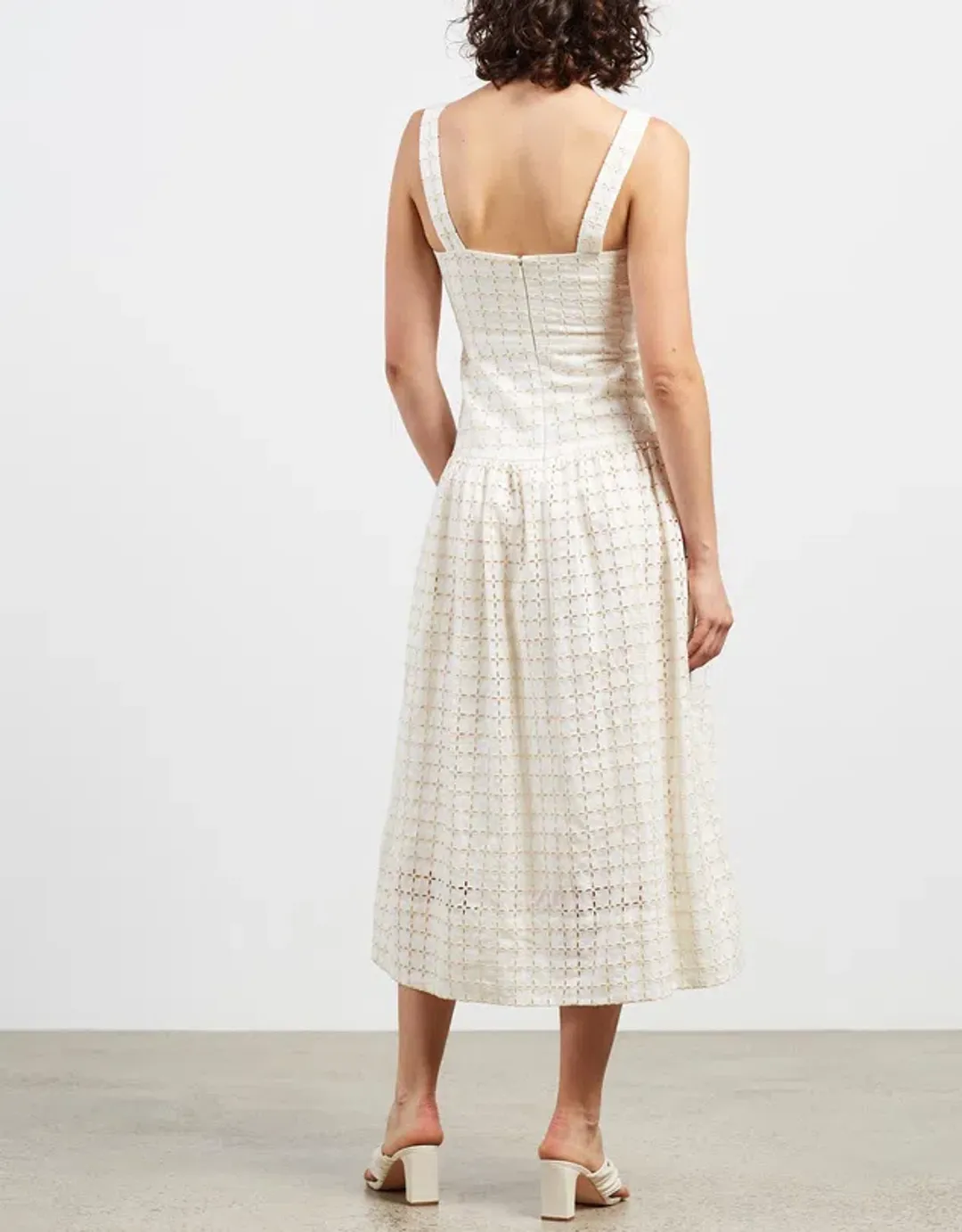 Shona Joy Penelope Midi Dress Cream Size 12  for rent on The Volte - main image