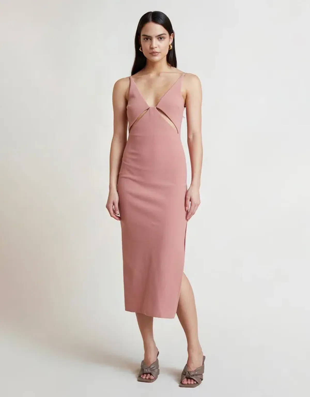 Bec & Bridge Livania Cut Out Dress Pink Size 8  for rent on The Volte - main image