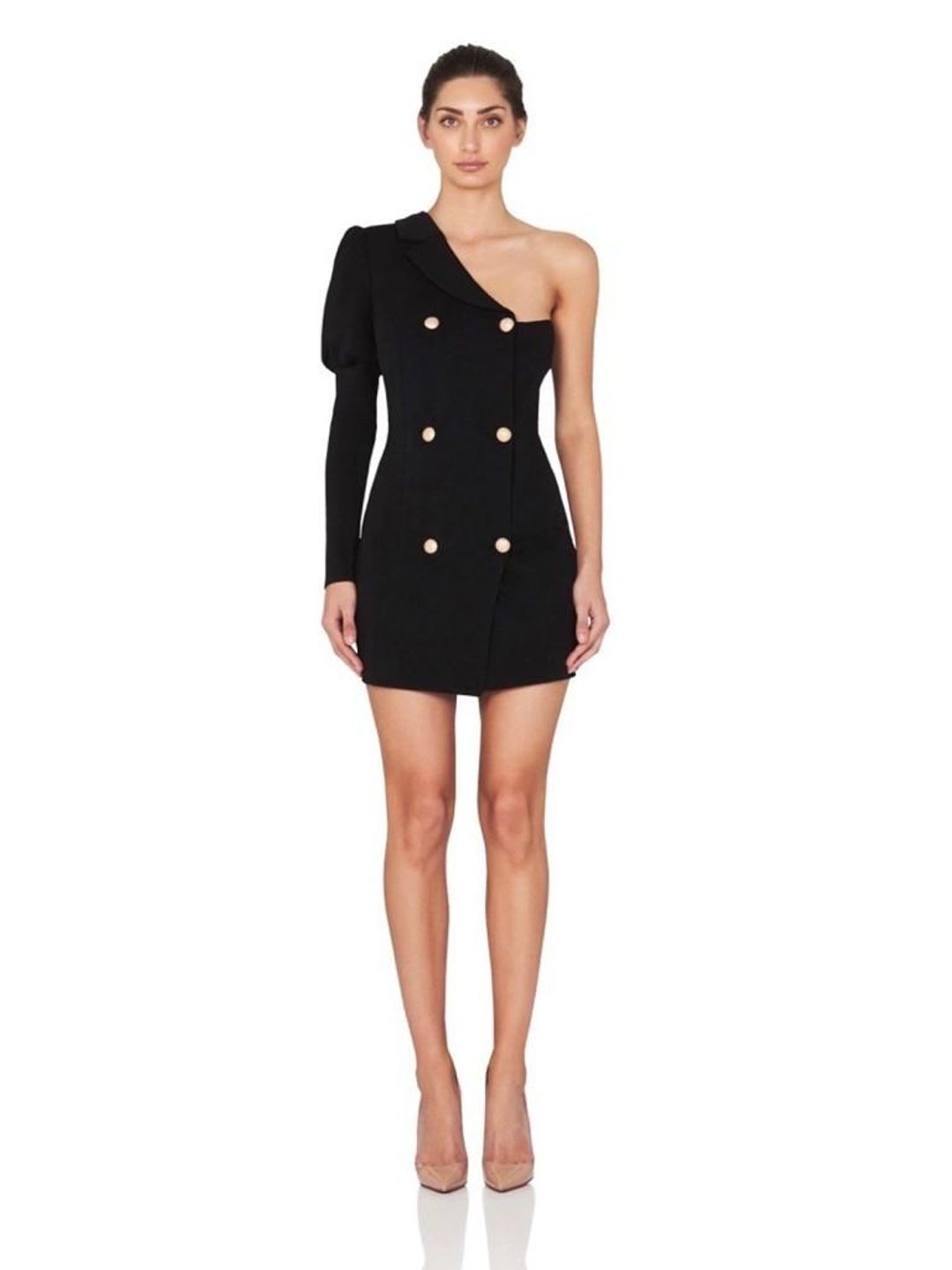 MISHA Jelena Blazer Dress Black Size 6/XS for rent on The Volte - main image