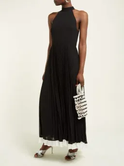 Zimmermann Sunray Belted Pleated Chiffon Midi Dress Size 0 for rent on The Volte - image 1