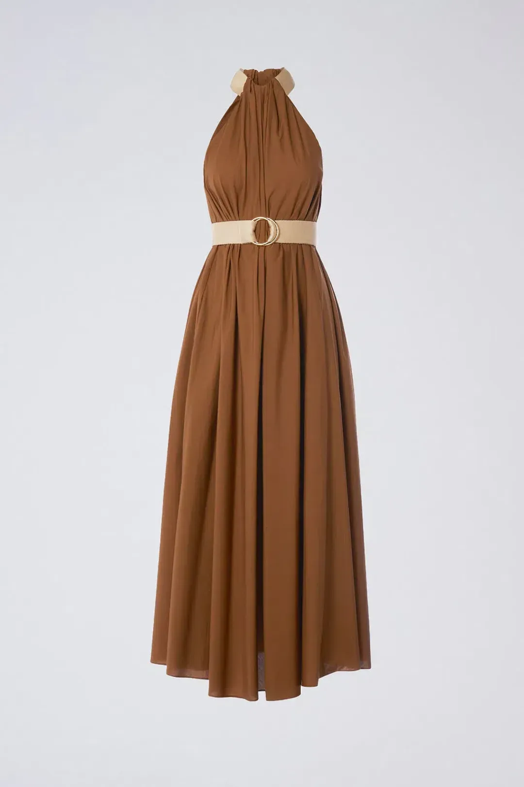 Scanlan Theodore Cotton Strapping Dress Coconut Brown Size 8 for rent on The Volte - main image