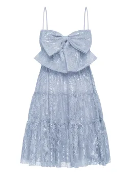 Alive McCall Mist Slow Drive Bow Mini Dress Blue Size 14 for rent on The Volte - image 6