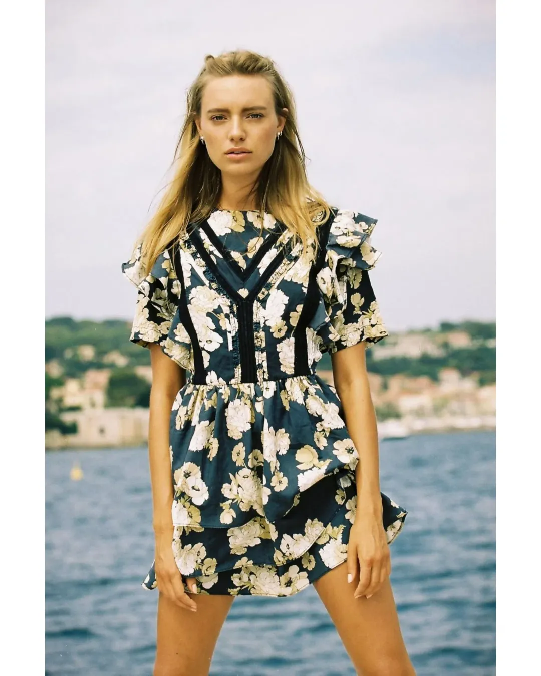 Sir The Label Bellagio Ruffle Mini Dress Floral Size 1 / AU 8 for rent on The Volte - main image