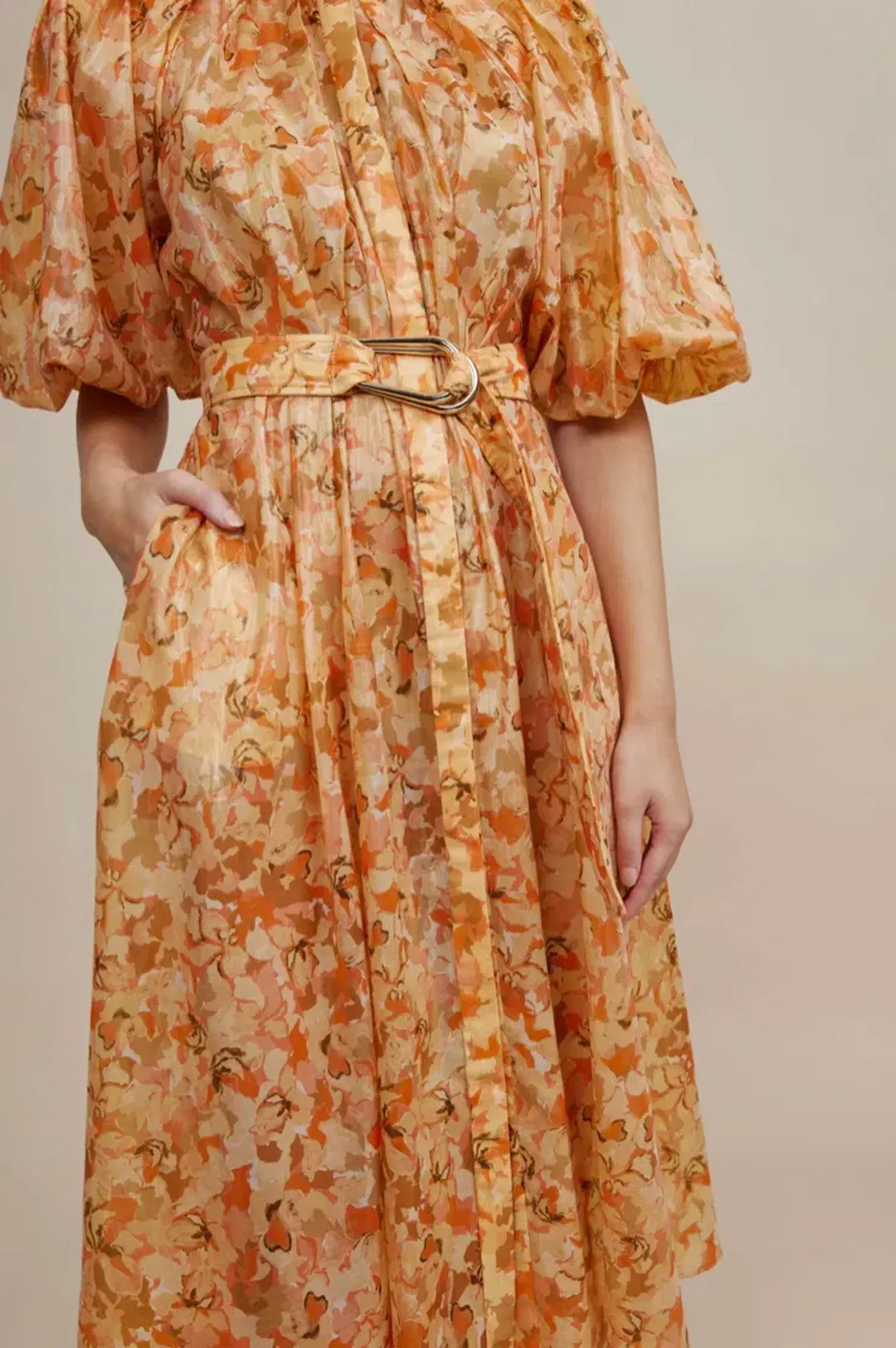 Acler Cranhurst Dress Peach Parfait Size 12  for rent on The Volte - main image