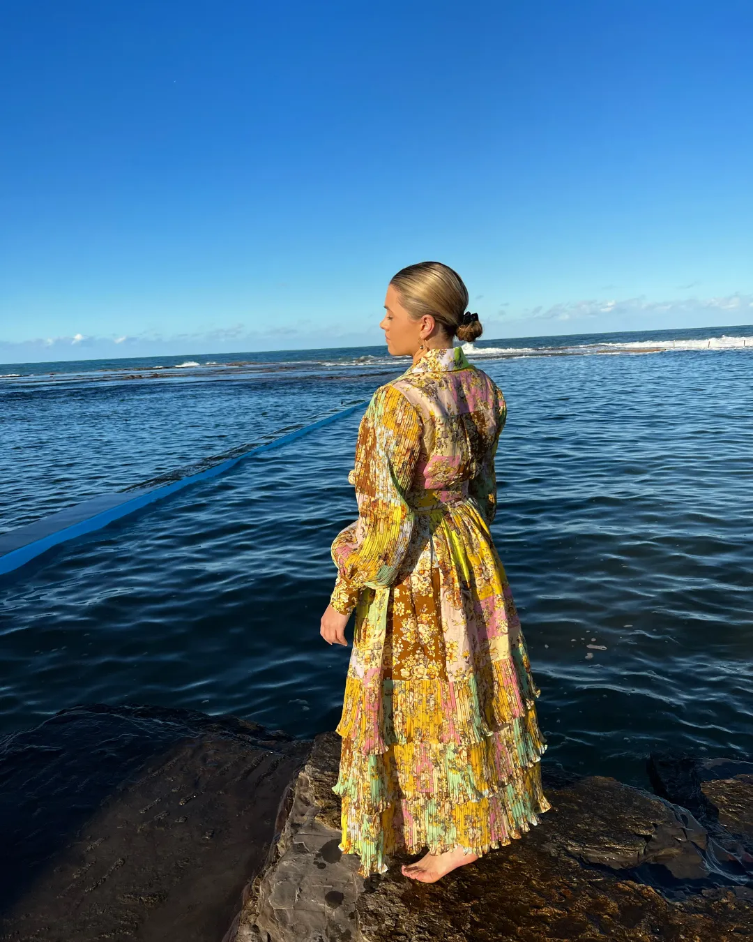 Alemais Matilde Tie Front Top & Pleat Skirt Set Multi Size 10 for rent on The Volte - main image