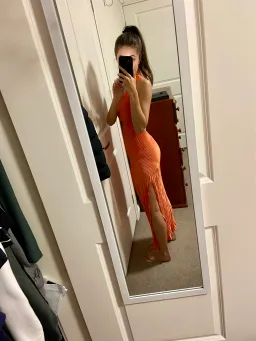 L'Idee Naomi Gown Orange Size 6 for rent on The Volte - image 5