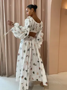 Alemais Hera Crop Top and Midi Skirt Set Print Size 8 for rent on The Volte - image 2