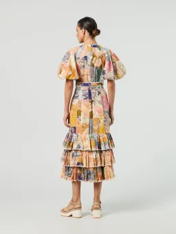 Zimmermann Anneke Ruffle Hem Long Dress Print Size 1/Au 10 for rent on The Volte - image 2
