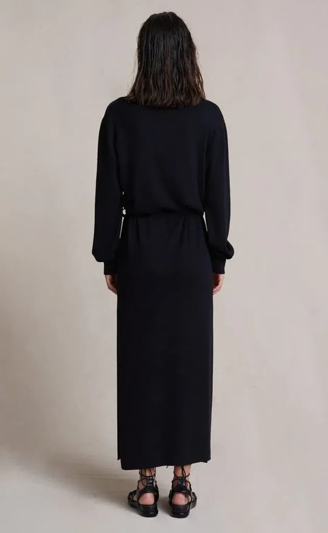 Bec and Bridge Liam Knit Polo Dress Black Size 8  for rent on The Volte - main image