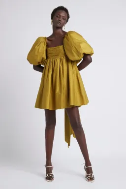 Aje Casabianca Puff Sleeve Dress Green Size 12 for rent on The Volte - image 1