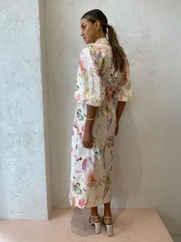 Alemais Annie Shirt Dress in Rose Print Size 14 for rent on The Volte - image 6