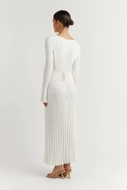 DISSH Reign Sleeve Knit Midi Dress White Size S for rent on The Volte - image 5