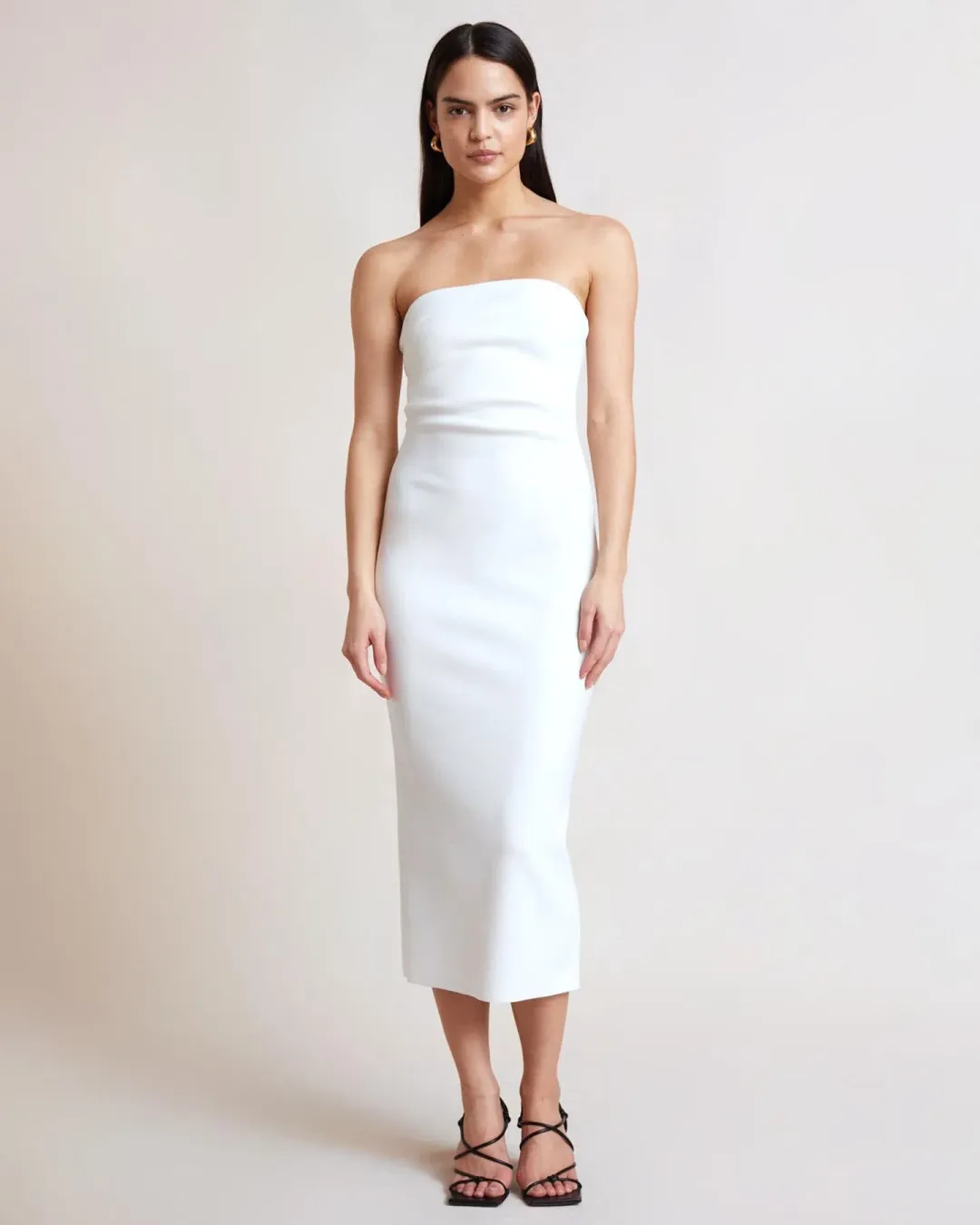 Bec and Bridge Noa Midi Dress White Size 8  for rent on The Volte - main image