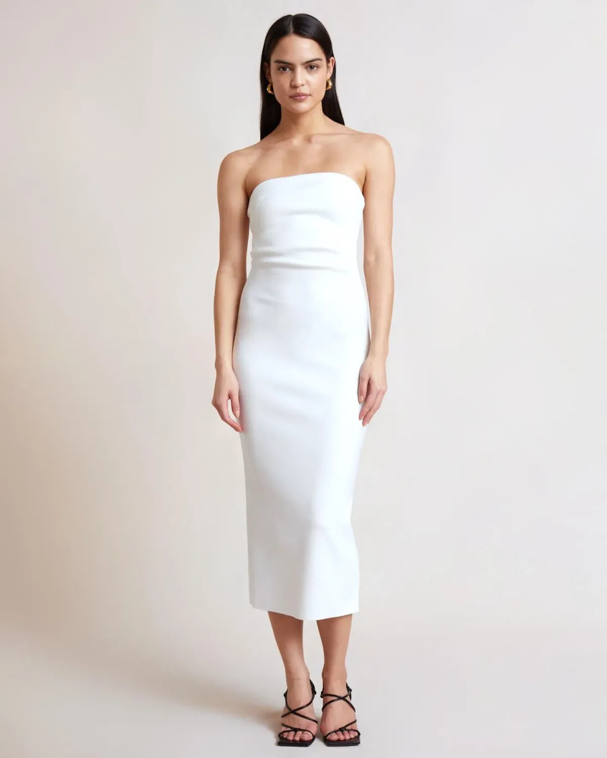 Bec and Bridge Noa Midi Dress White Size 8  for rent on The Volte - main image