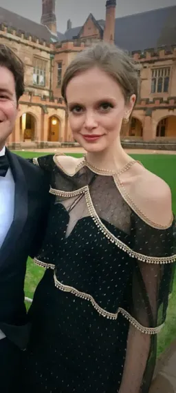 Thurley Moondance Mini Dress Black Gold Size 8 for rent on The Volte - image 4