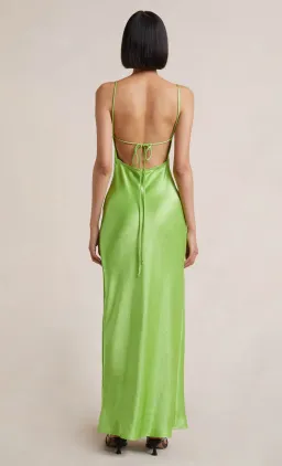 Bec & Bridge The Dreamer Tie Back Maxi Dress Lime Green Size 10  for rent on The Volte - image 3