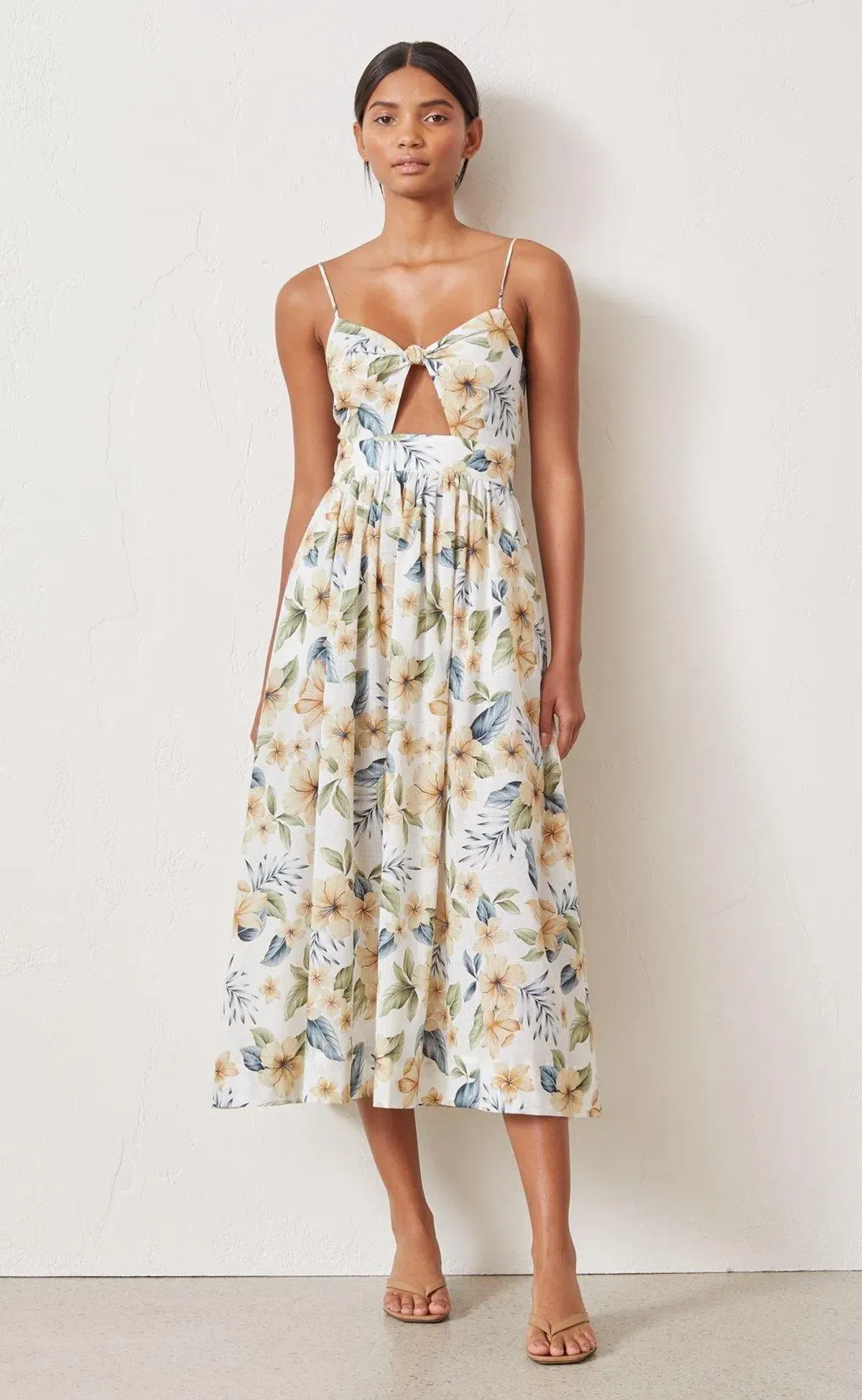 Bec & Bridge Fleurette Midi Dress Print Size 8 for rent on The Volte - main image