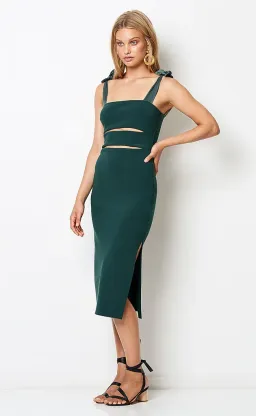 Bec & Bridge Tasha Cut Out Dress Green Size 8 for rent on The Volte - image 2