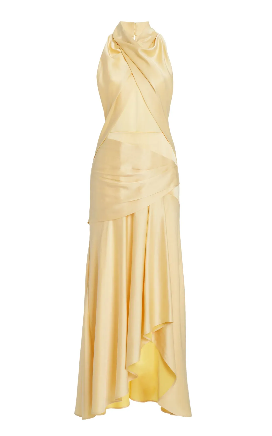 Acler Hillcrest Midi Dress Yellow Size 10 for rent on The Volte - main image