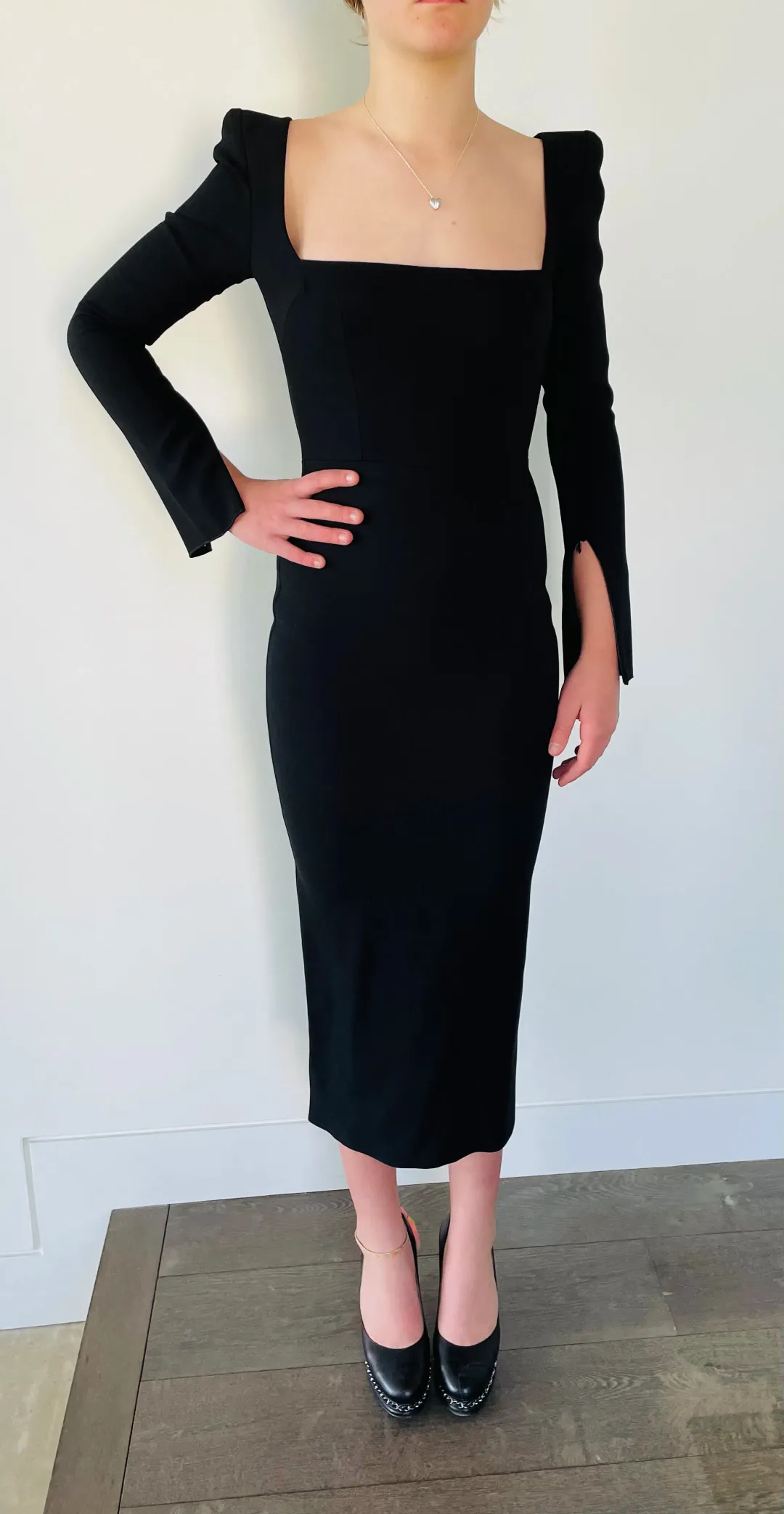 Alex Perry Baird Dress Black Size 4 for rent on The Volte - main image