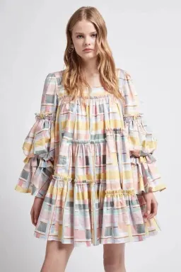 Aje L'esprit Mini Dress Summer Check Size 12 for rent on The Volte - image 1