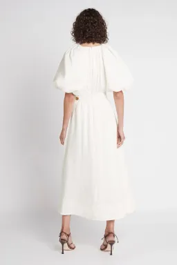 Aje Virtuous Asymmetric Midi Dress White Size 10 for rent on The Volte - image 4